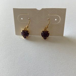 Purple Heart earrings (never worn)